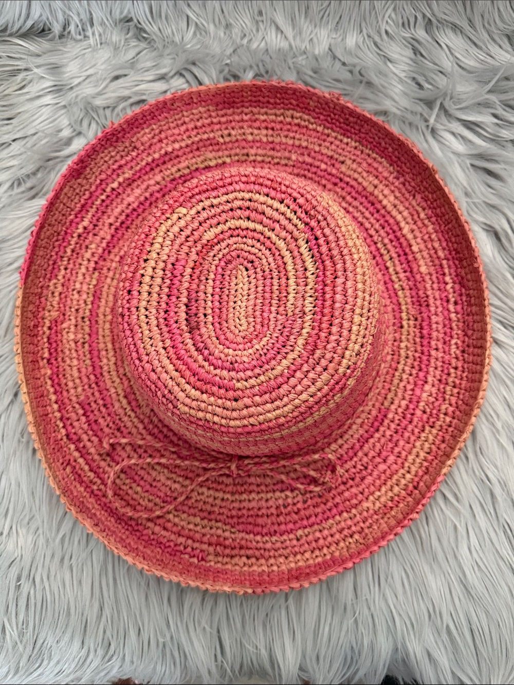 San Diego Hat Company Pink Rattan Braided Sun Hat - Picture 5 of 16